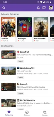 Twitch android App screenshot 0