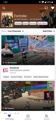 Twitch android App screenshot 1