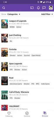 Twitch android App screenshot 6